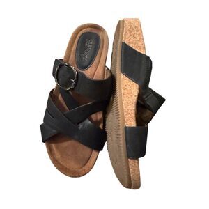 Eurosport Women's Gwenda Slide Sandal Black Size 7.5 Casual